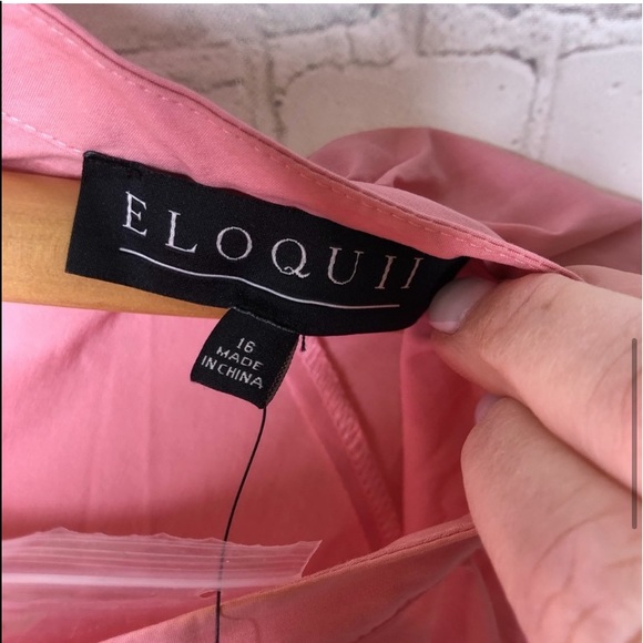 Eloquii Women’s Pleated Top Blouse Pink Sz 16 - Picture 7 of 12